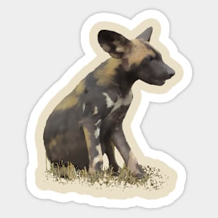 African wilddog - dog - Kenya / Africa Sticker